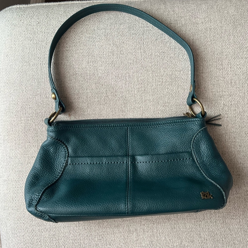 The Sak Teal Leather Shoulder Bag